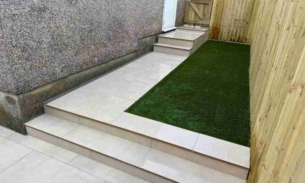 Artificial Grass Installation Plymouth - Garden Steps - Jackson Landscaping Ltd