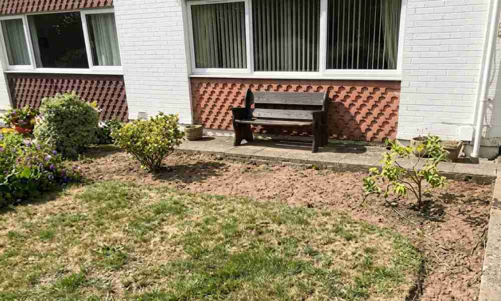 Garden Services Plymouth - Front Bench Cleared - Jackson Landscaping Ltd