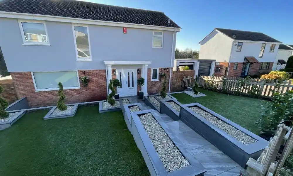 Landscaping Pricing - Front Garden with Steps - Jackson Landscaping Ltd