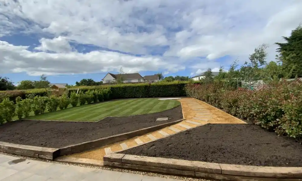 Landscaping Pricing - Garden with New Turf and Pathway - Jackson Landscaping Ltd