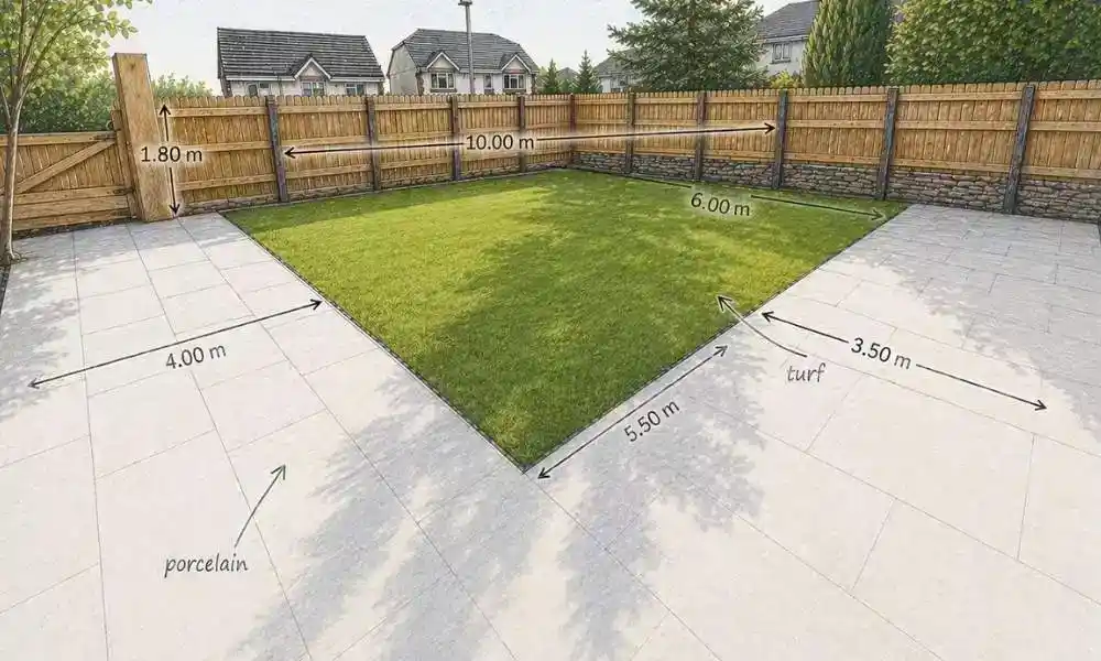 Paving Plymouth - Drawing of Garden - Jackson Landscaping Ltd
