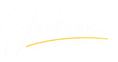 White Logo Gold - Jackson Landscaping Ltd